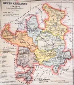 Békés Vármegye térképe Kogutovicz: Megyei térképek