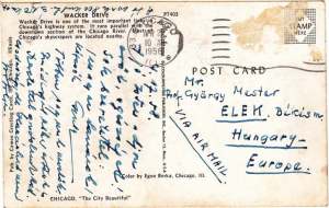 A képeslap hátoldala