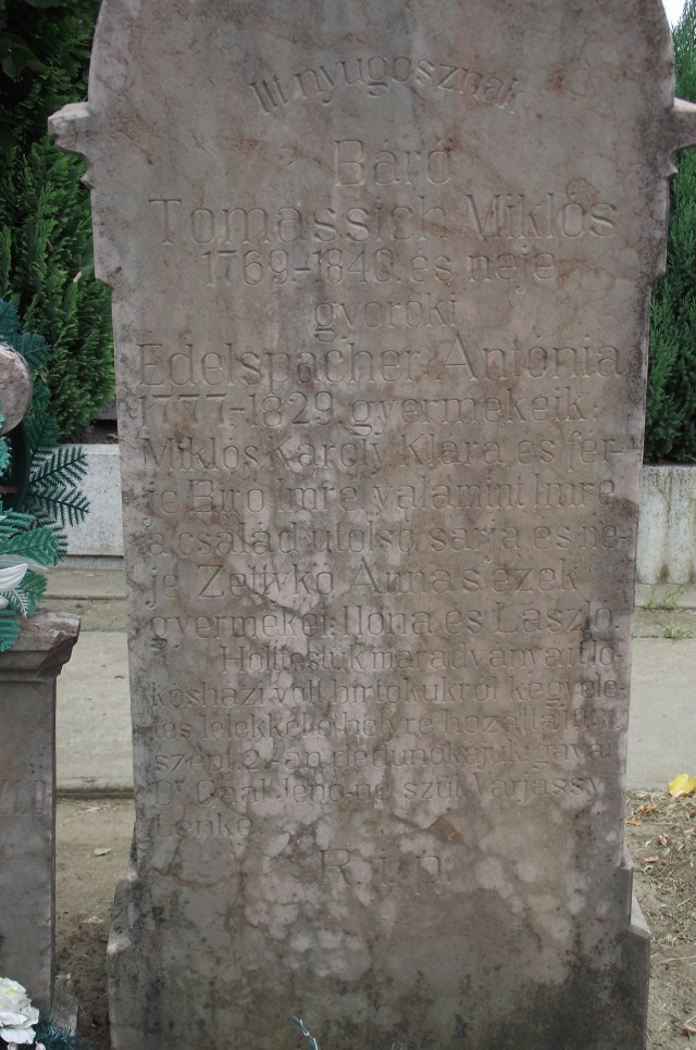  A gávai Dr.Gaál Jenőné szül. Varjassy Lenke által készíttetett felirat