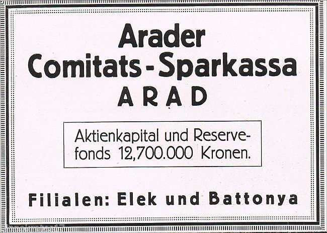 Takarékpénztári hirdetés 1917-ből.