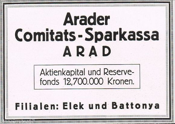 Takarékpénztári hirdetés 1917-ből.